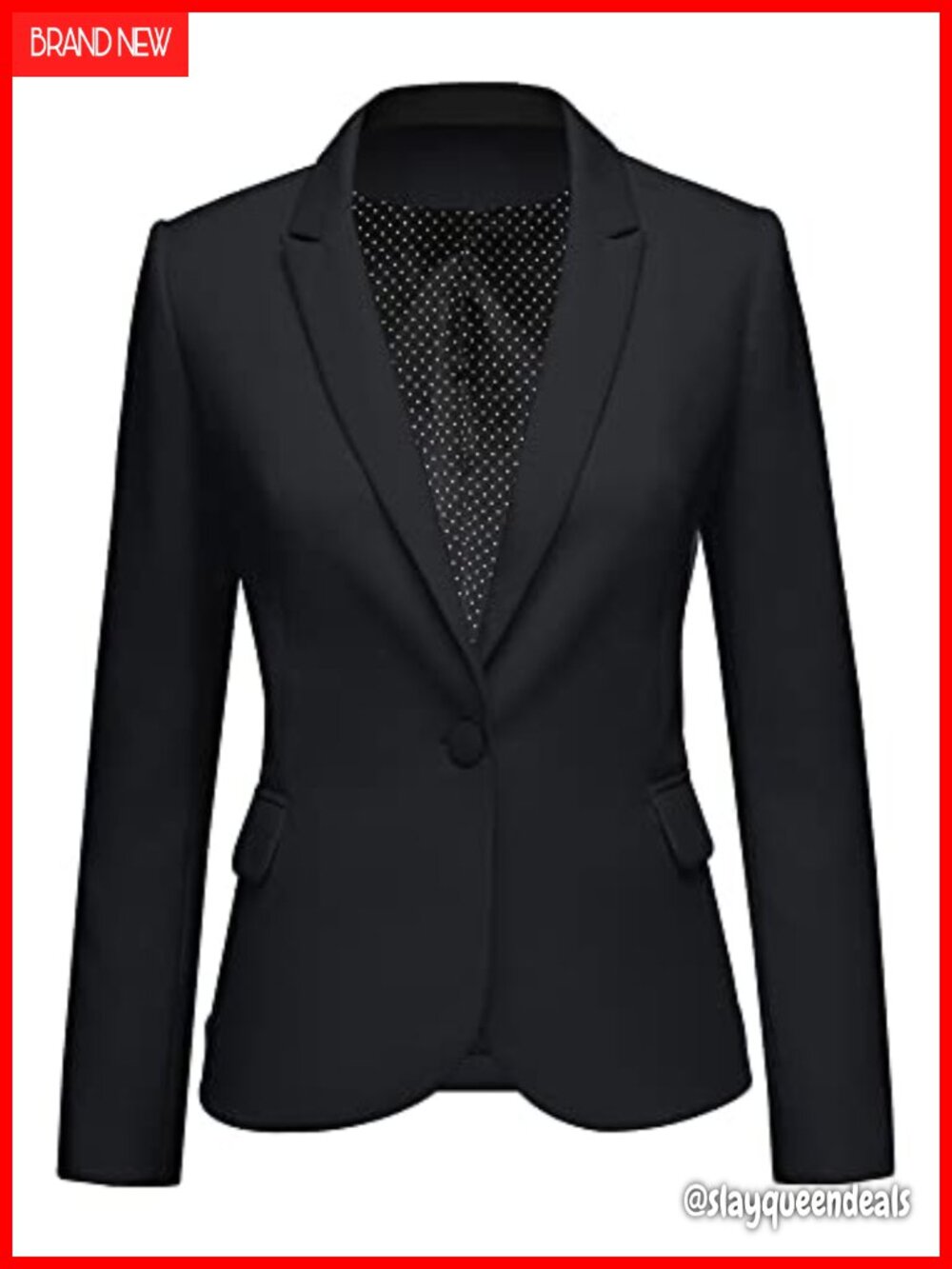 Notch Lapel Button Down Blazer Pockets